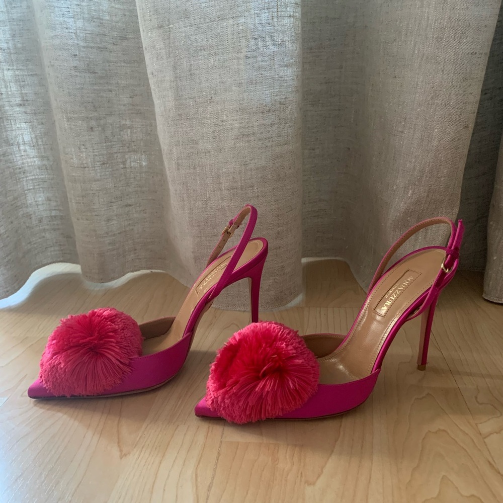 Aquazzura fuchsia heels… Size 7